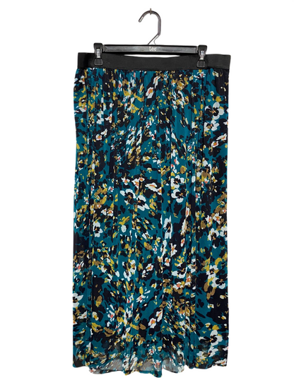 PRINCIPLES |XL| WAIST 34| B4| ELEGANT TEAL MULTICOLOR FLORAL PRINT MAXI SKIRT