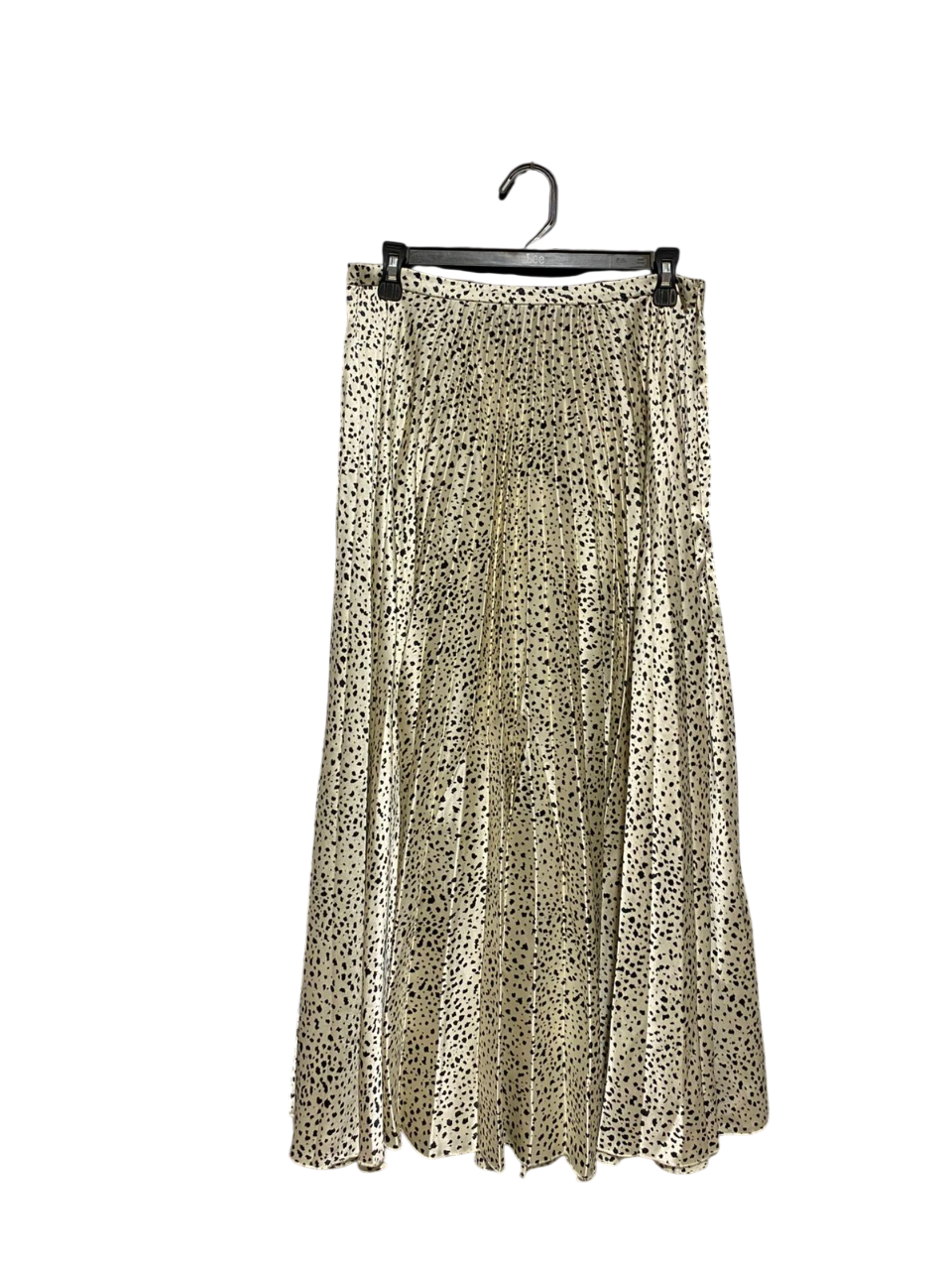 ASOS |M| WAIST 29| B5| STYLISH PLEATED POLKA DOT MIDI SKIRT CREAM AND BLACK