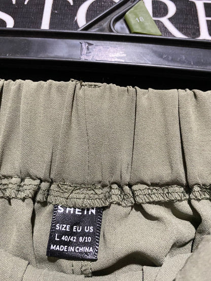 SHEIN |L| WAIST 29| B5| CHIC OLIVE GREEN WIDE LEG PALAZZO PANTS