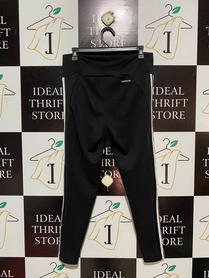 ADIDAS |L| WAIST 32| B5| CLASSIC 3-STRIPE HIGH-RISE ACTIVEWEAR LEGGINGS BLACK