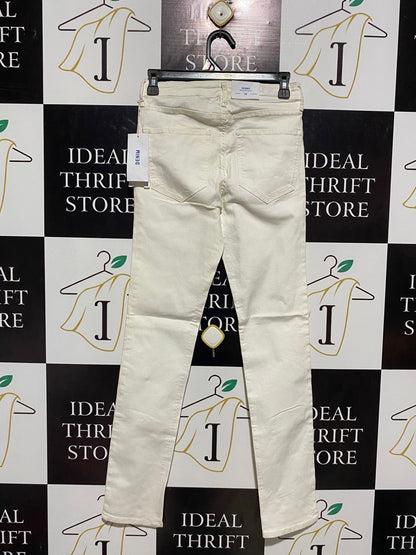 |S| WAIST 26| B4| STYLISH IVORY HIGH-RISE SKINNY JEANS