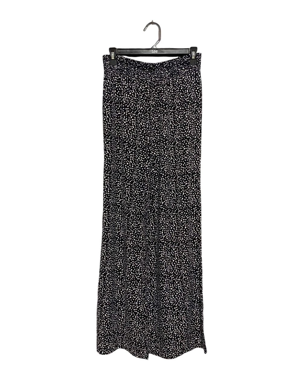 NEW LOOK |M| WAIST 28| B5| BLACK AND WHITE DALMATIAN PRINT WIDE-LEG PALAZZO PANTS