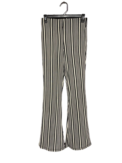 TOP SHOP |S| WAIST 26| B5| BLACK AND WHITE STRIPED FLARE LEG PANTS