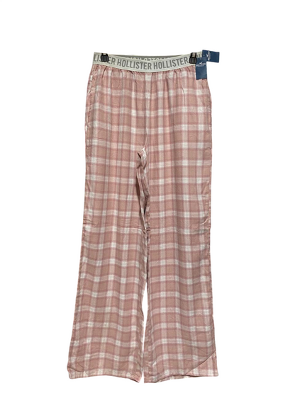 HOLLISTER |S| WAIST 27| B5| COZY PINK PLAID WIDE-LEG LOUNGE PANTS