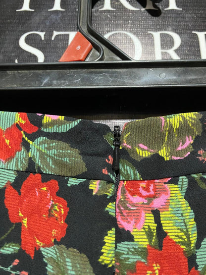 ELVI |XL| WAIST 34| B5| ELEGANT VIBRANT FLORAL PRINT HIGH-WAISTED MAXI SKIRT