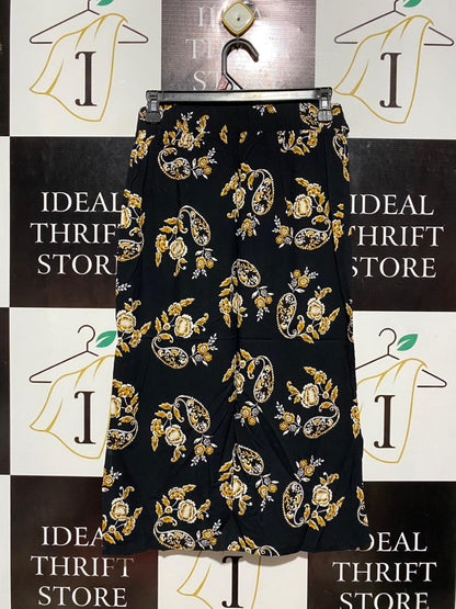 DOROTHY PERKINS |S| WAIST 27| B5| CHIC PAISLEY FLORAL HIGH-WAISTED TIE-FRONT MIDI SKIRT