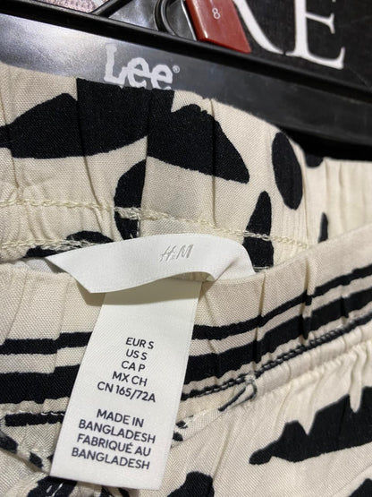 H&M |M| WAIST 28| B5| CHIC TROPICAL MONOCHROME WIDE-LEG PALAZZO PANTS
