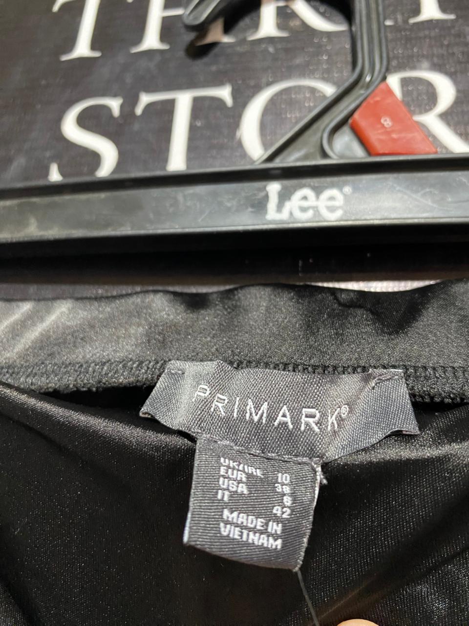 PRIMARK |M| WAIST 28| B5| LUXURIOUS BLACK SATIN ASYMMETRICAL MIDI SKIRT