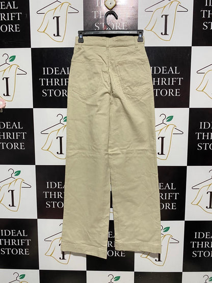 COTTON ON |S| WAIST 26| B5| KHAKI HIGH-WAIST STRAIGHT LEG CHINOS