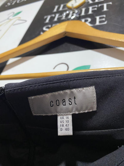 COAST |M| BUST 17| B5| BLACK OFF-THE-SHOULDER BARDOT CROP TOP