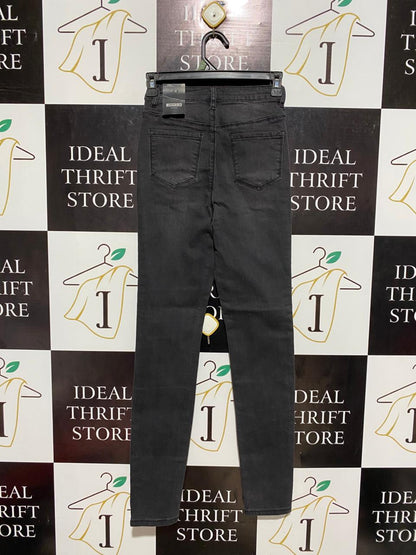 MISSGUIDED |XS|WAIST 24| B5| HIGH-WAISTED SKINNY JEANS IN WASHED BLACK