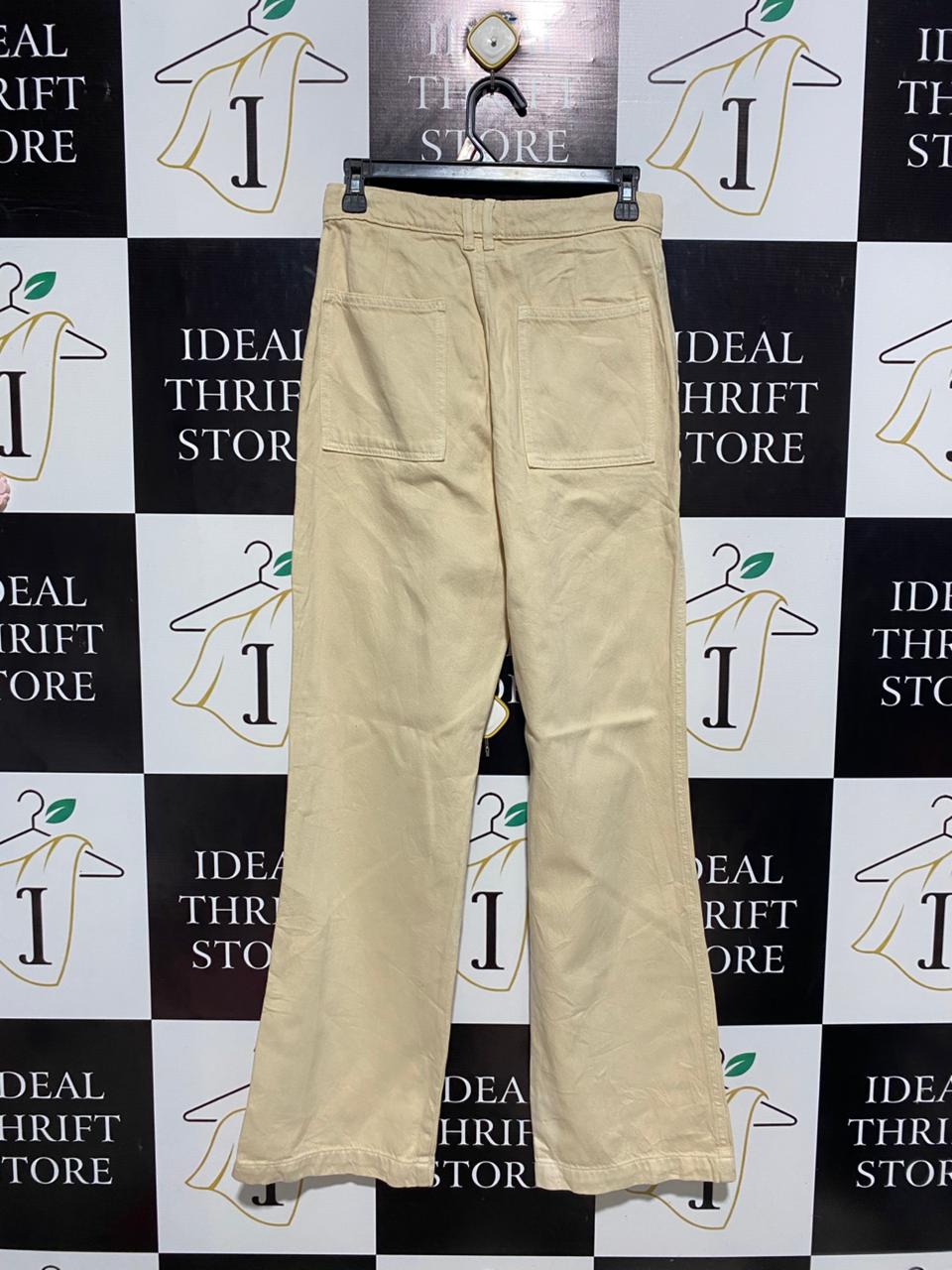 ZARA |M| WAIST 28| B5| HIGH-WAISTED POCKET-FRONT WIDE-LEG JEANS