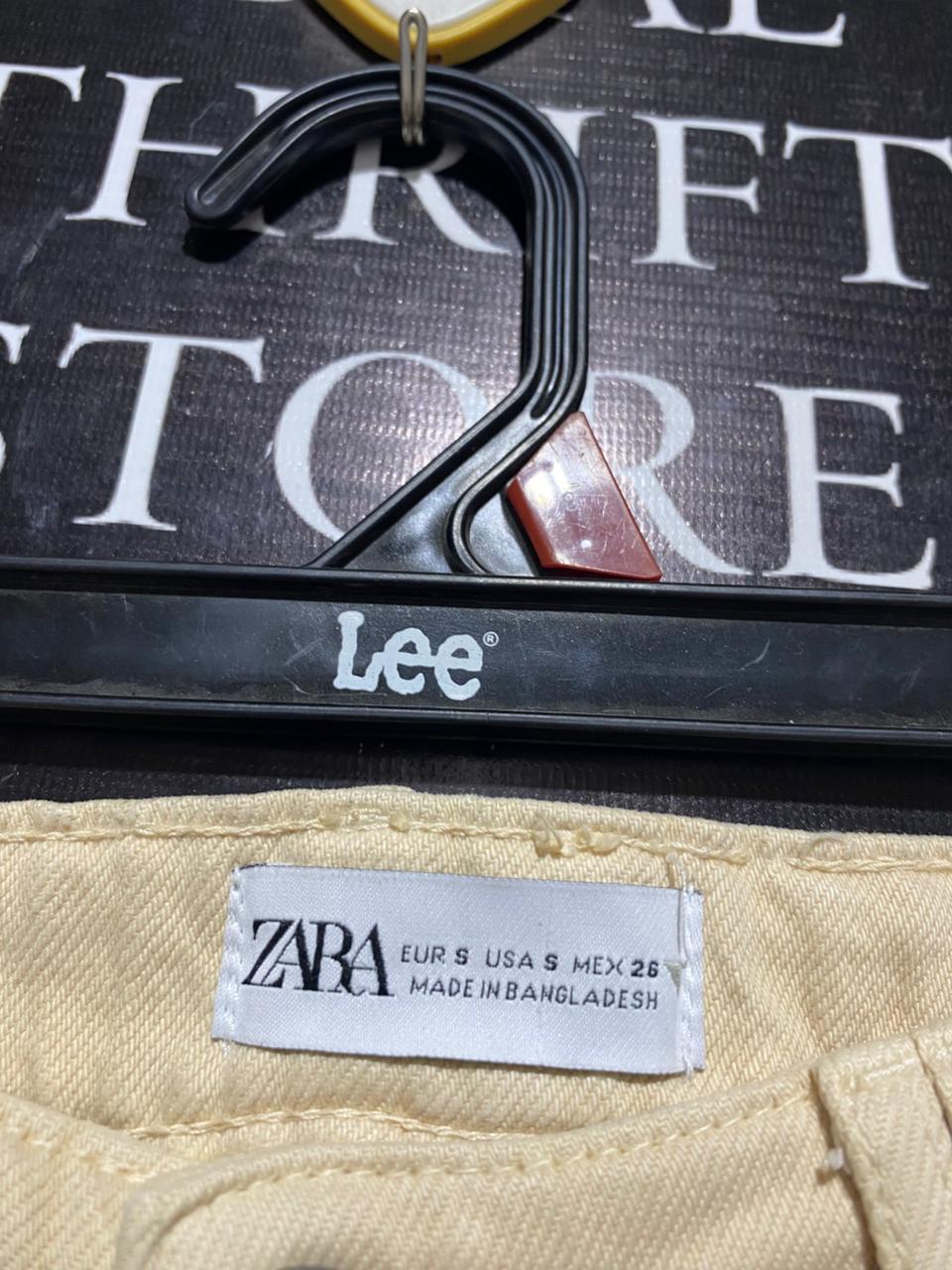 ZARA |M| WAIST 28| B5| HIGH-WAISTED POCKET-FRONT WIDE-LEG JEANS