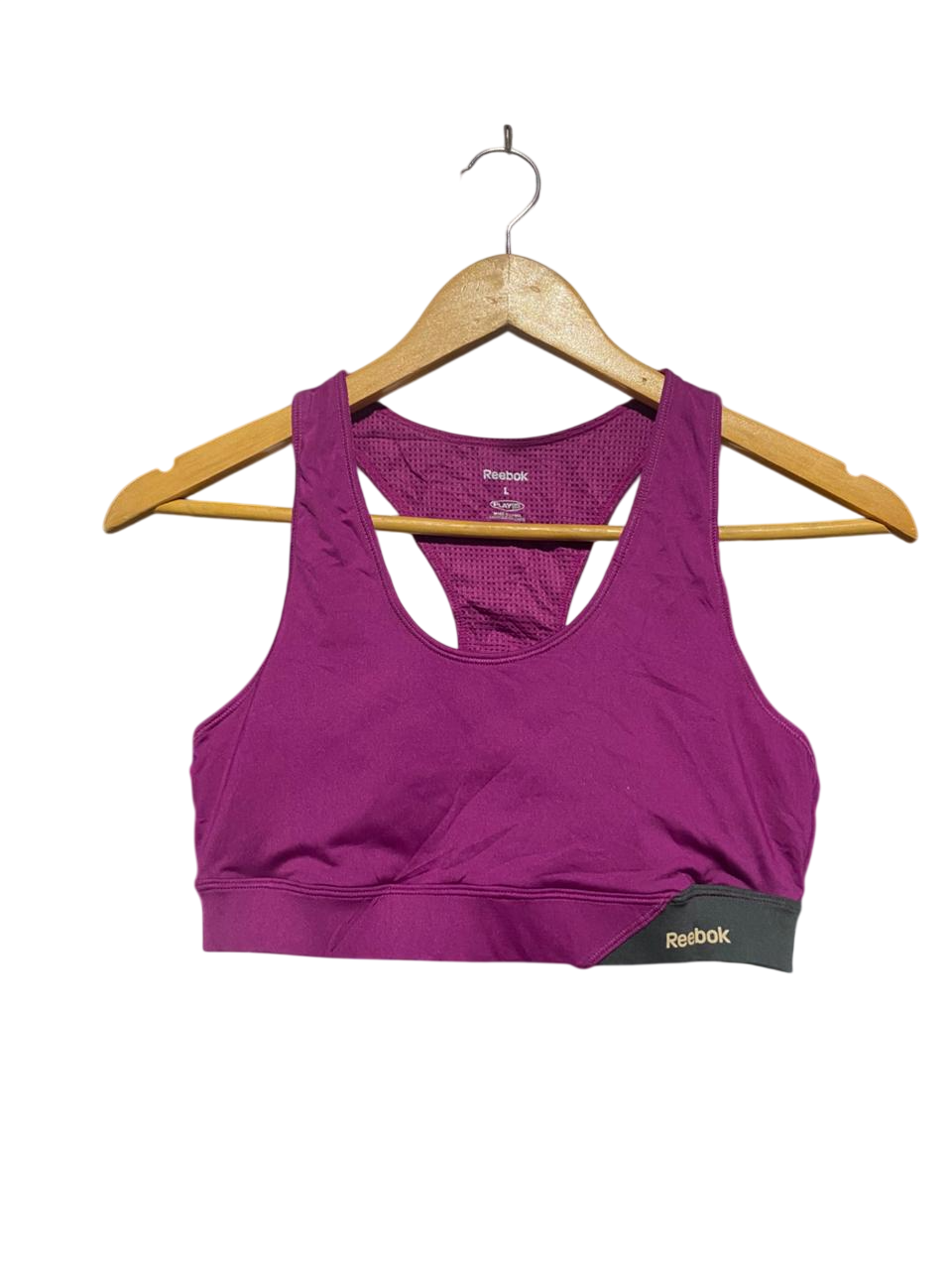 REEBOK |L| BUST 14| B5| LADIES PERFORMANCE RACERBACK SPORTS BRA IN JET BLACK