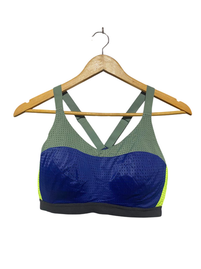 VICTORIA SPORT |M| BUST 15| B5| LADIES HIGH-IMPACT MESH OVERLAY COLOR-BLOCK SPORTS BRA
