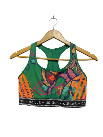ADIDAS |M| BUST 14| B5| LADIES MULTICOLOR MOSAIC PRINT PERFORMANCE SPORTS BRA