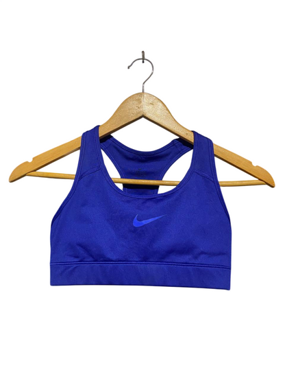 NIKE |XS| BUST 12|B5| LADIES DRI-FIT RACERBACK SPORTS BRA IN ROYAL BLUE