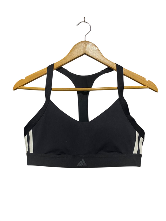 ADIDAS |M| BUST 15| B23| LADIES THREE-STRIPE RACERBACK SPORTS BRA IN BLACK
