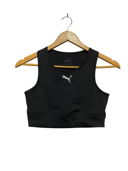 PUMA |XS| BUST 12| B5| WOMEN’S TRAINING CROP TOP SPORTS BRA - BLACK