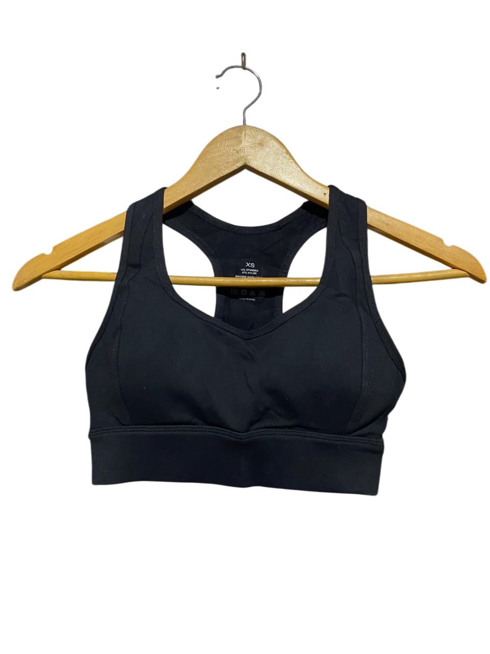 |XS| BUST 12| B5| PREMIUM BLACK RACERBACK SPORTS BRA