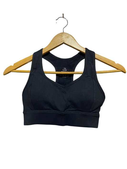 |XS| BUST 12| B5| PREMIUM BLACK RACERBACK SPORTS BRA
