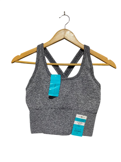 TARGET ACTIVE |M| BUST 14| B5| WOMEN'S LOW IMPACT SEAMLESS CROSS-BACK SPORTS BRA – GREY MARLE