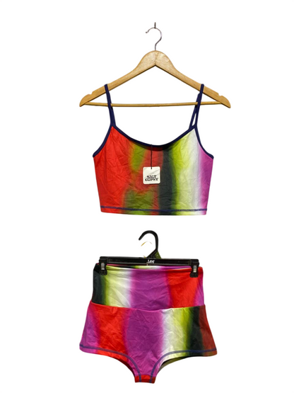 SALT GUPSY |L| B5| VIBRANT MULTICOLOR TIE-DYE TWO-PIECE SURF AND SWIM SET