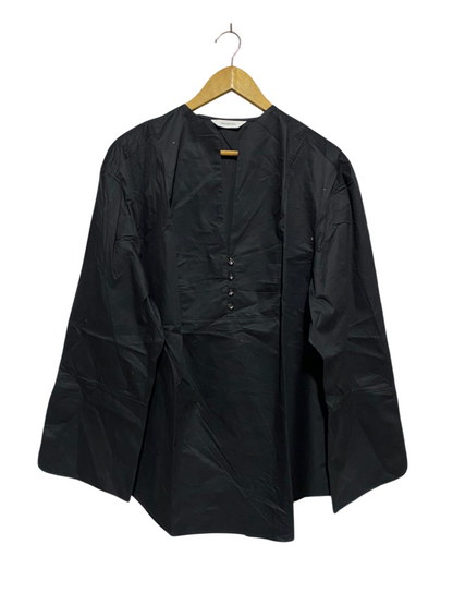 H&M |L| BUST 25| B6| CLASSIC BLACK LONG SLEEVE BUTTON-DETAIL TUNICS