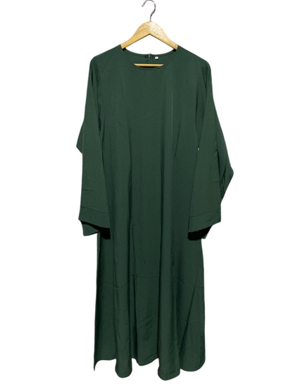|L| BUST 20| B6| ELEGANT DARK GREEN LONG SLEEVE MAXI DRESS