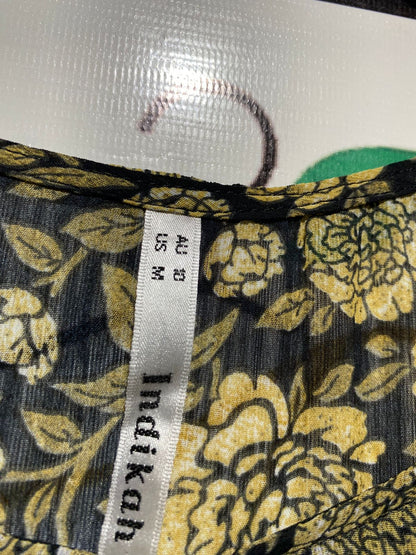 INDIKAH |L| BUST 19| B6| ELEGANT FLORAL PRINT HIGH-LOW HEM TUNIC DRESS