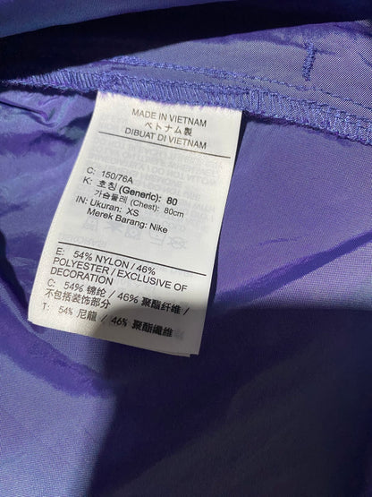 NIKE |XS| BUST 17| B6| IRIDESCENT PURPLE ZIP-UP PERFORMANCE WINDBREAKER