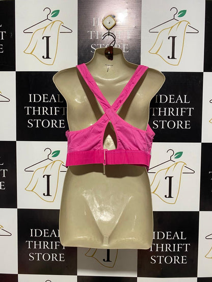 |XL| BUST 20| B5| WOMEN’S HIGH-IMPACT ZIP-FRONT SPORTS BRA – HOT PINK