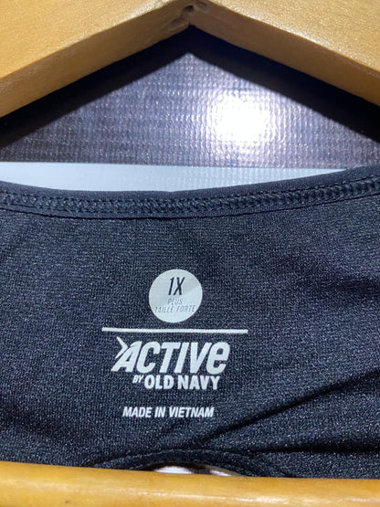 OLD NAVY |M| BUST 16| B5| XAVIVA PLUS SIZE BLACK KEYHOLE BACK PERFORMANCE SPORTS BRA