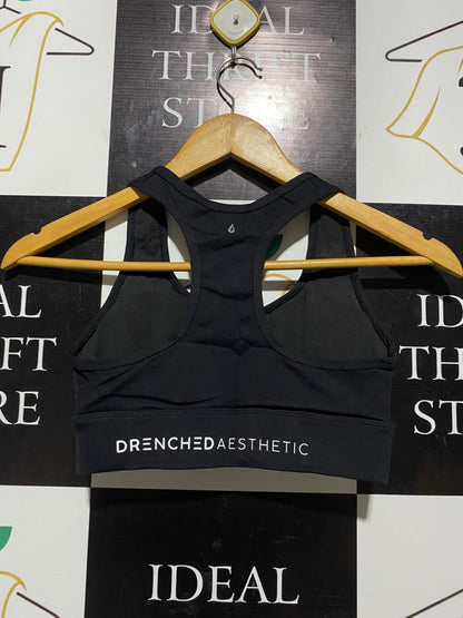 |XS| BUST 12| B5| PREMIUM BLACK RACERBACK SPORTS BRA