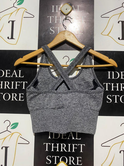 TARGET ACTIVE |M| BUST 14| B5| WOMEN'S LOW IMPACT SEAMLESS CROSS-BACK SPORTS BRA – GREY MARLE