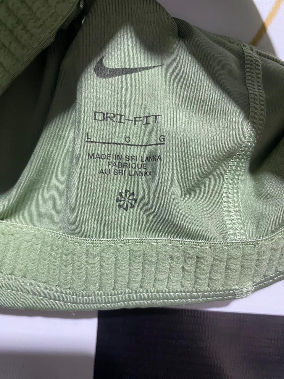 NIKE |L| BUST 15| B5| LADIES DRI-FIT RACERBACK SPORTS BRA IN PALE LIME GREEN