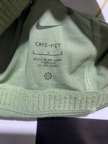 NIKE |L| BUST 15| B5| LADIES DRI-FIT RACERBACK SPORTS BRA IN PALE LIME GREEN