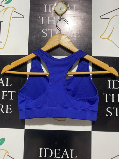 NIKE |XS| BUST 12|B5| LADIES DRI-FIT RACERBACK SPORTS BRA IN ROYAL BLUE