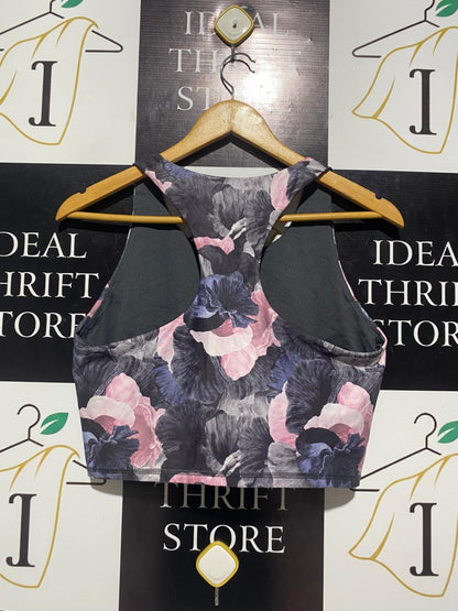 EVERLAST |L| BUST 16| B5| LADIES FLORAL PRINT PERFORMANCE RACERBACK SPORTS BRA