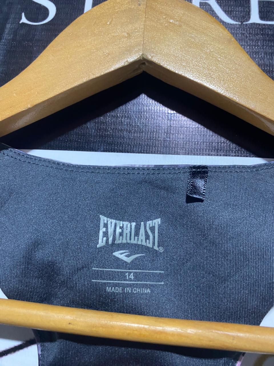 EVERLAST |L| BUST 16| B5| LADIES FLORAL PRINT PERFORMANCE RACERBACK SPORTS BRA