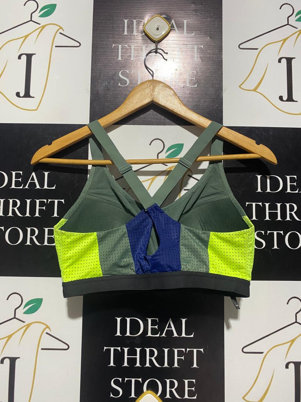 VICTORIA SPORT |M| BUST 15| B5| LADIES HIGH-IMPACT MESH OVERLAY COLOR-BLOCK SPORTS BRA