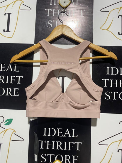 WHITE FOX ACTIVE |S| BUST 13| B5| LADIES RACERBACK SPORTS BRA IN DUSTY ROSE