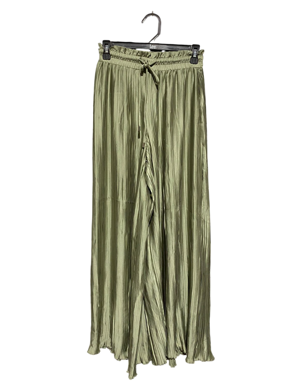 SHEIKE |S| WAIST 26| B6| SAGE GREEN PLEATED WIDE-LEG PALAZZO PANTS