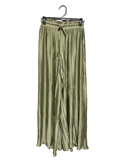 SHEIKE |S| WAIST 26| B6| SAGE GREEN PLEATED WIDE-LEG PALAZZO PANTS
