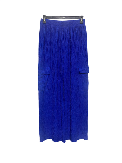 |M| WAIST 26| B6| LEE COBALT BLUE TEXTURED CARGO MAXI SKIRT