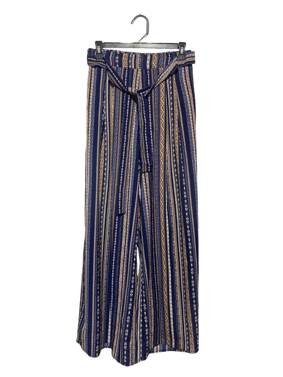LORRAINE |M| WAIST 26| B6| BOHEMIAN TRIBAL PRINT BELTED WIDE LEG PANTS