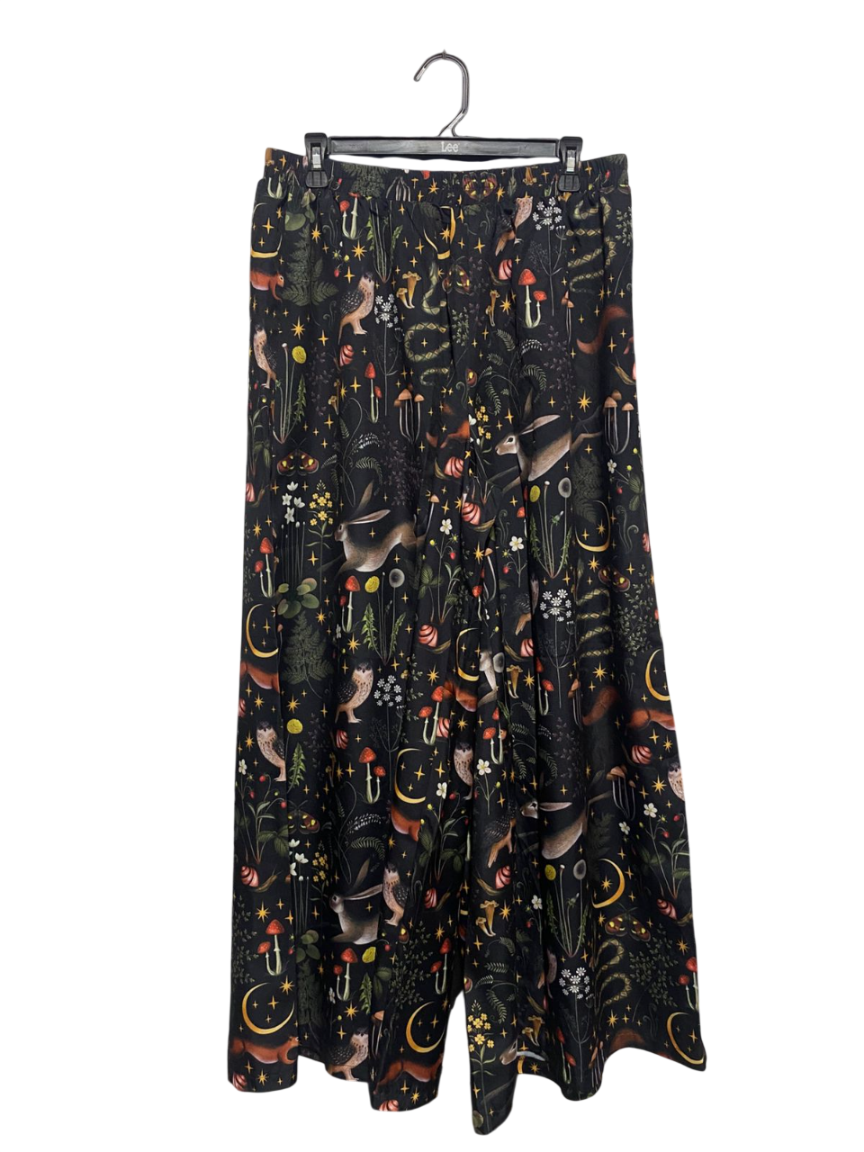 ROMWE |XL| WAIST 32| B6| WHIMSICAL FOREST & CELESTIAL PRINT WIDE LEG PANTS