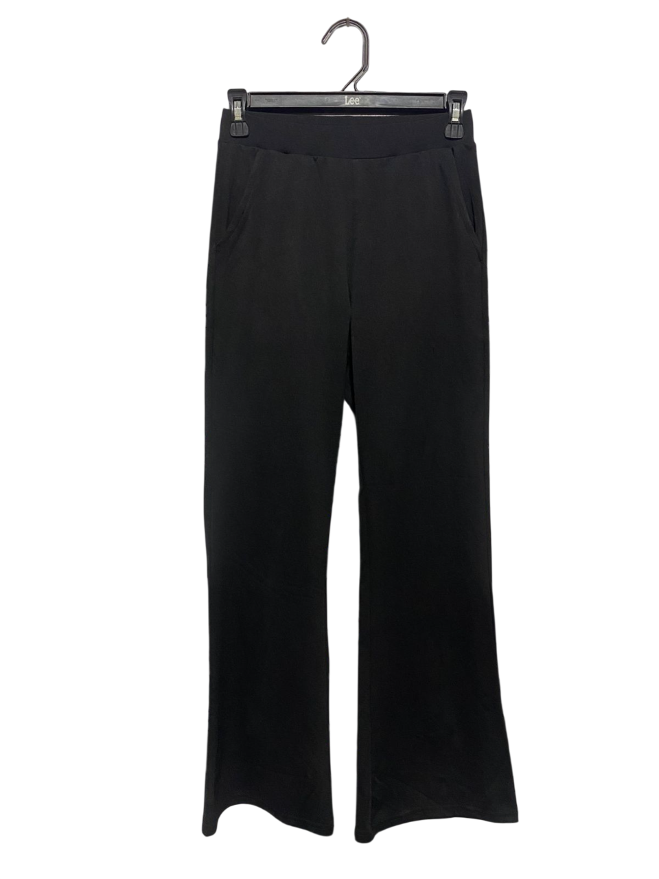 CHIC LADY |S| WAIST 24| B6| CLASSIC BLACK HIGH-WAISTED WIDE LEG YOGA PANTS
