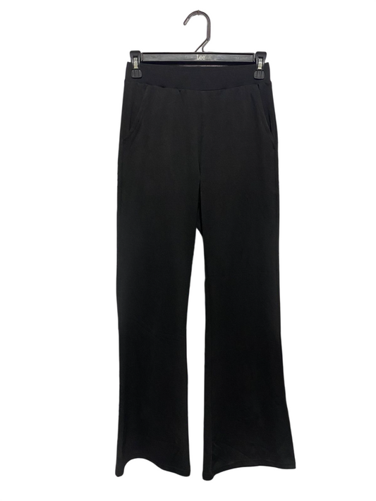 CHIC LADY |S| WAIST 24| B6| CLASSIC BLACK HIGH-WAISTED WIDE LEG YOGA PANTS