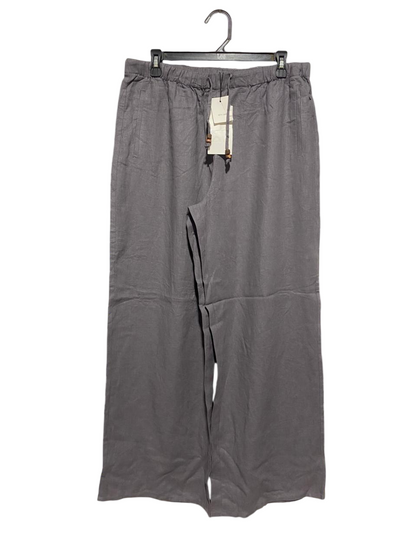 ZARA |XL| WAIST 32| B6| RELAXED LINEN-BLEND DRAWSTRING WIDE LEG PANTS